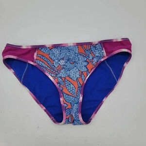 Sunseeker Australia Womens Tropical Flowers Blue Purple Swim Bottom Size 10